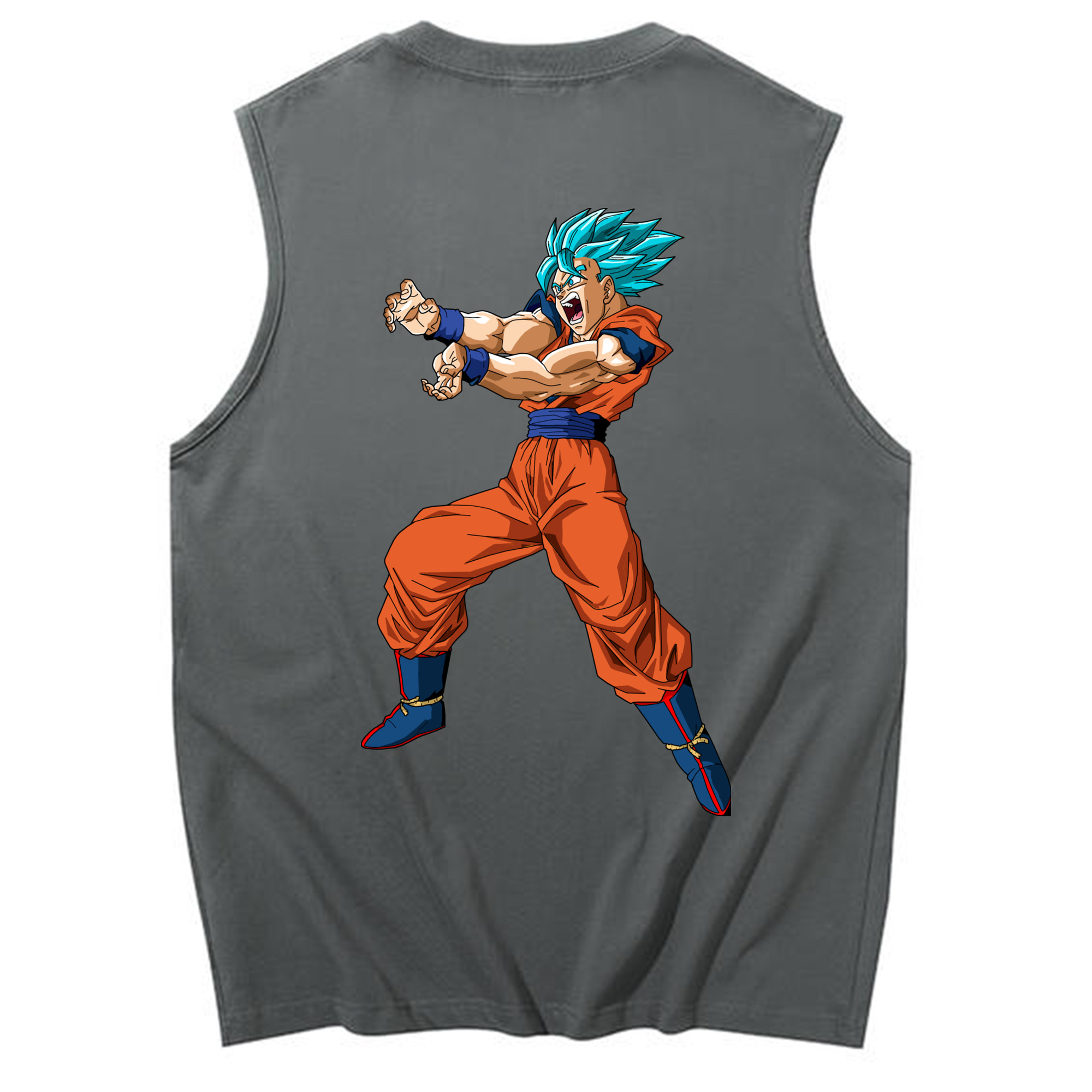 （画像用） ドラゴンボール 孫悟空（そん ごくう）Son Goku カカロット DRAGON BALL Kakarotto コットン100％タンクトップ（背面プリント）